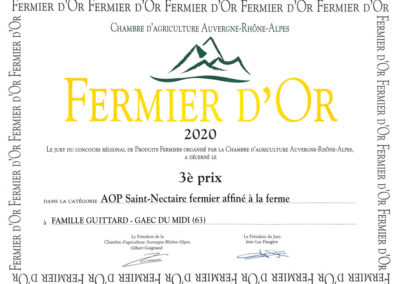 Fermier d'Or 2020